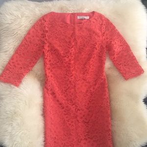 Beautiful orange lace dress.